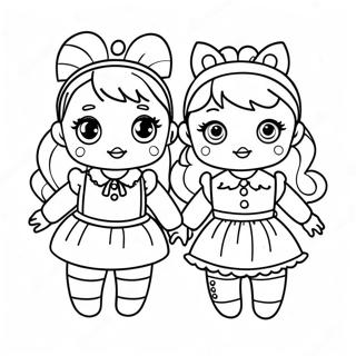 Cute Lol Dolls In Fun Outfits Coloring Page 12007-9741