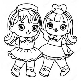 Cute Lol Dolls In Fun Outfits Coloring Page 12007-9742