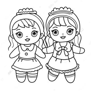 Cute Lol Dolls In Fun Outfits Coloring Page 12007-9744