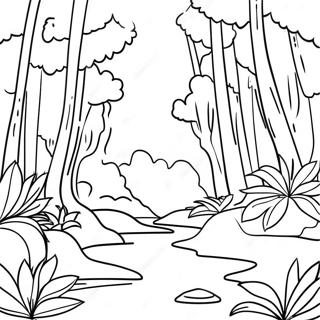 Tropical Rainforest Coloring Page 12017-9753