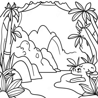 Tropical Rainforest Coloring Page 12017-9754