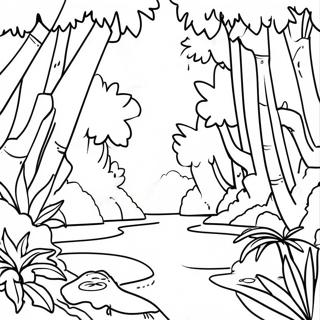 Tropical Rainforest Coloring Page 12017-9755