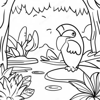 Tropical Rainforest Coloring Page 12017-9756