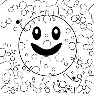 Colorful Pacman Eating Dots Coloring Page 1202-954