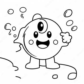 Colorful Pacman Eating Dots Coloring Page 1202-956