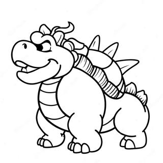 Colorful Bowser In Action Coloring Page 12037-9761