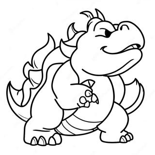 Colorful Bowser In Action Coloring Page 12037-9764