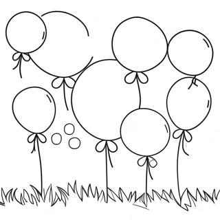 Colorful Balloons Coloring Page 12076-9793