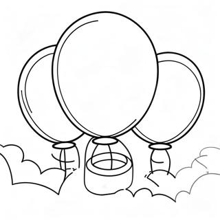 Colorful Balloons Coloring Page 12076-9795