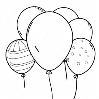 Colorful Balloons Coloring Page 12076-9796