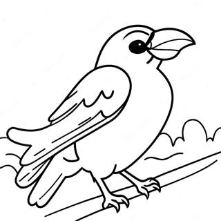 Crow Coloring Page 12116-9821