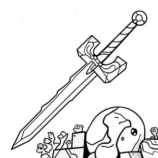 Sword Minecraft Coloring Pages