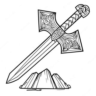 Minecraft Sword Coloring Page 1211-970