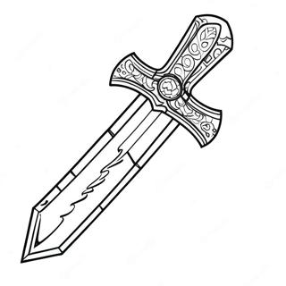 Minecraft Sword Coloring Page 1211-971