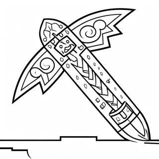 Minecraft Sword Coloring Page 1211-972