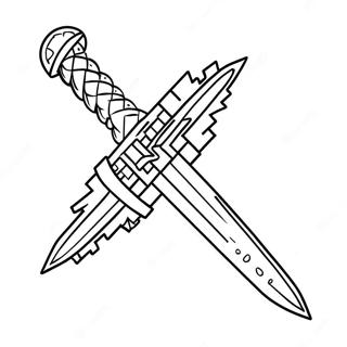 Diamond Sword Minecraft Coloring Page 1212-966