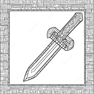 Diamond Sword Minecraft Coloring Page 1212-967