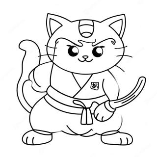 Cat Ninja Coloring Page 12136-9842