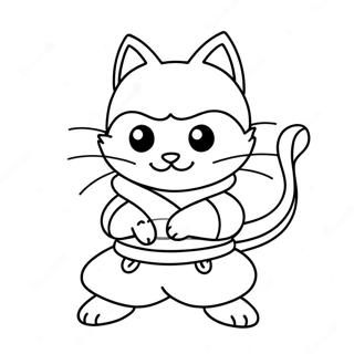 Cat Ninja Coloring Page 12136-9844