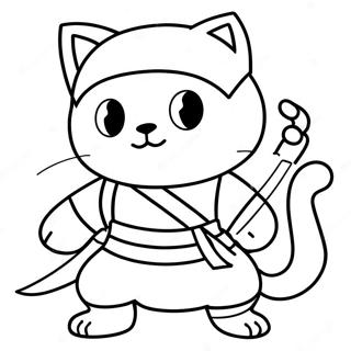 Adventurous Cat Ninja Coloring Page 12137-9851