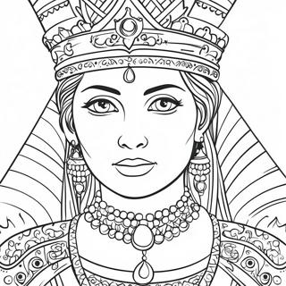 Queen Esther In Royal Attire Coloring Page 12147-9859