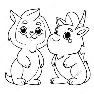 Cute Therian Characters Coloring Page 12187-9888