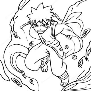 Naruto Nine Tails Coloring Page 12206-9899