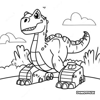 Gigantic Dinotrux In Action Coloring Page 12237-9929