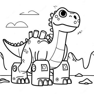 Gigantic Dinotrux In Action Coloring Page 12237-9931