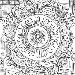 Relaxing Mandala Therapy Coloring Page 12247-9938