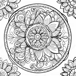 Relaxing Mandala Therapy Coloring Page 12247-9939