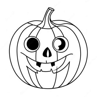 Spooky Pumpkin Face Coloring Page 12257-9945