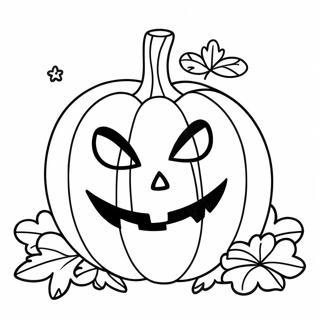 Spooky Pumpkin Face Coloring Page 12257-9946