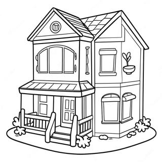 Colorful Toca Boca Doll House Coloring Page 12277-9964