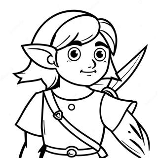 Link In Heroic Pose Coloring Page 122-114