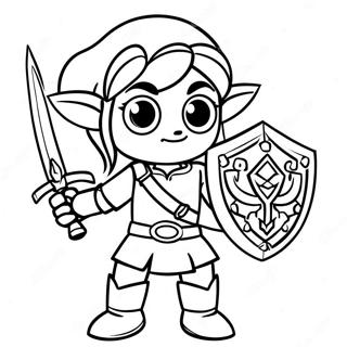 Link In Heroic Pose Coloring Page 122-116