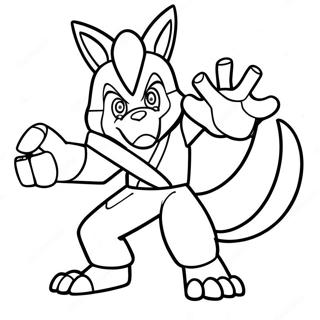 Lucario In Battle Pose Coloring Page 12307-9983