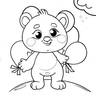 Bam Bam With Colorful Balloons Coloring Page 12337-10008