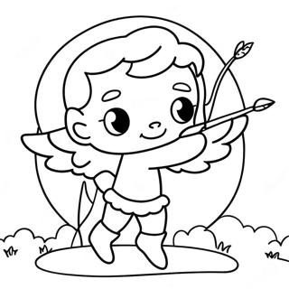 Cute Cupid Shooting Arrows Coloring Page 12357-10025