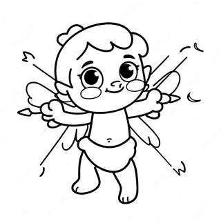 Cute Cupid Shooting Arrows Coloring Page 12357-10026