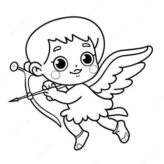 Cute Cupid Shooting Arrows Coloring Page 12357-10027