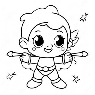 Cute Cupid Shooting Arrows Coloring Page 12357-10028