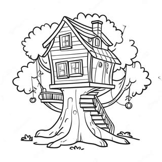 Treehouse Coloring Page 12376-10030