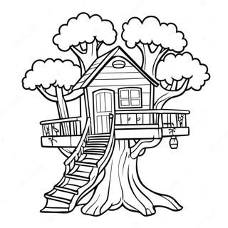 Treehouse Coloring Page 12376-10032