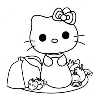 Hello Kitty Thanksgiving Coloring Pages