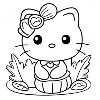 Hello Kitty Thanksgiving Coloring Page 12386-10039