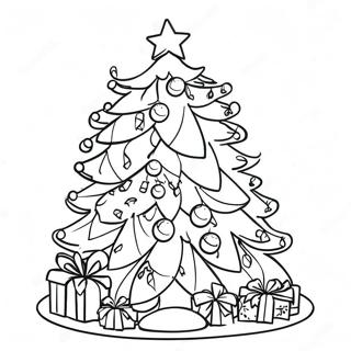 Hard Christmas Tree Coloring Page 12406-10058