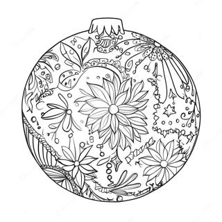 Challenging Christmas Ornament Coloring Page 12407-10061