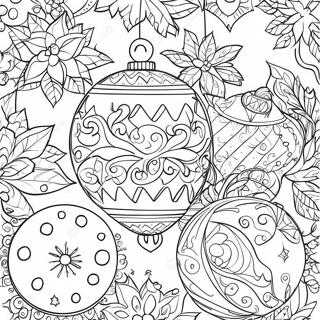 Challenging Christmas Ornament Coloring Page 12407-10062