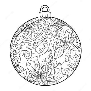 Challenging Christmas Ornament Coloring Page 12407-10064